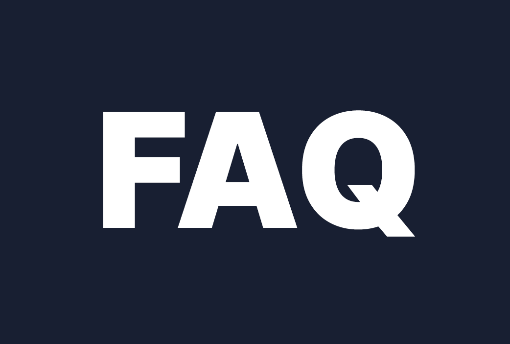 Bilde med bokstavene FAQ. Illustrasjon.